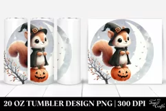 Cute Baby Squirrel on Star, Transparent 20 Oz Tumbler Product Image 1