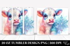 Baby Cow Snowflake. 20 oz Tumbler Design Product Image 1