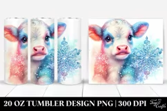 Baby Cow Snowflake. 20 oz Tumbler Design Product Image 1