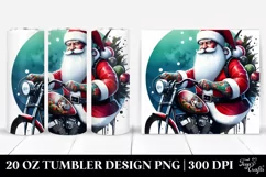Christmas Santa Biker, High-Quality 20 Oz Tumbler Product Image 1