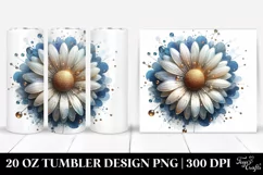 Shiny Daisy with Round Splash | 20 Oz Tumbler Product Image 1