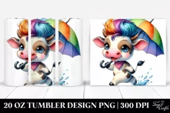 Happy Baby Cow Running 20 Oz Tumbler Product Image 1