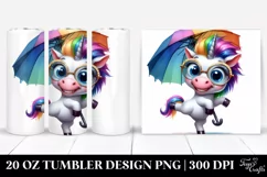 Vibrant Baby Unicorn 20 Oz Tumbler Product Image 1
