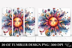 Colorful Watercolor of a Vibrant Sun | 20 Oz Tumbler Product Image 1