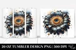 Detailed Golden Gerbera Tumbler Product Image 1