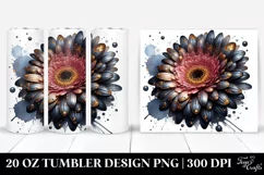 Detailed Golden Gerbera Tumbler Product Image 1