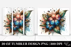 Wooden Small Stained Impatiens | 20 Oz Tumbler Product Image 1