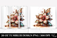 Wooden Small Stained Impatiens | 20 Oz Tumbler Product Image 1