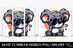 Silly Cartoon Koala, Trending 20 Oz Tumbler Product Image 1