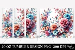 Colorful Baby Carnation Wreath | 20 Oz Tumbler Product Image 1