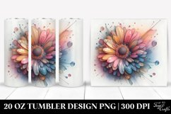 Pastel Shiny Gerbera Clipart 20 Oz Tumbler Product Image 1