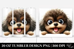 Crazy Poodle Peek-a-Boo Design | 20 Oz Tumbler Product Image 1