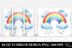 Colorful Simple Rainbow Clouds | 20 Oz Tumbler Product Image 1