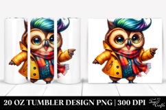 Cute Dancing Owl, 20 Oz Tumbler Product Image 1