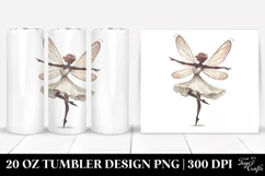 Retro Dancing Fairy Clipart, Transparent 20 Oz Tumbler Product Image 1