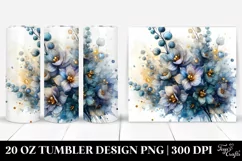 Abstract Shiny Delphinium | 20 Oz Tumbler Product Image 1