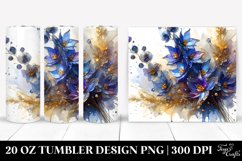 Abstract Shiny Delphinium | 20 Oz Tumbler Product Image 1