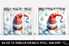 Vibrant Christmas Gnomes, Digital Painting | 20 oz Tumbler Product Image 1