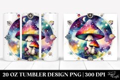 Vibrant Magical Celestial Mushroom Clipart 20 Oz Tumbler Product Image 1