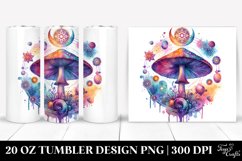 Vibrant Magical Celestial Mushroom Clipart 20 Oz Tumbler Product Image 1