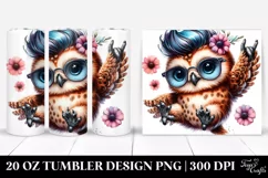 Vibrant Cute Baby Owl,20 oz Tumbler Product Image 1