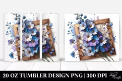 Watercolor Stained Delphinium | 20 Oz Tumbler Product Image 1