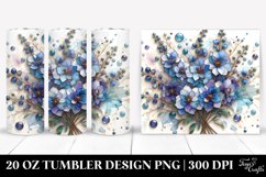 Watercolor Stained Delphinium | 20 Oz Tumbler Product Image 1