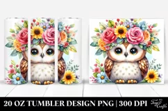 Cute Cartoon-Style Owl,20 oz Tumbler Product Image 1