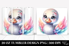 Colorful Baby Swan Smiling | 20 Oz Tumbler Product Image 1