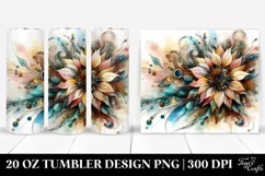 Wooden Sunflower | 20 oz Tumbler Product Image 1