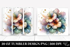 Glossy Nasturtium Art, Transparent 20 Oz Tumbler Product Image 1