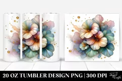 Glossy Nasturtium Art, Transparent 20 Oz Tumbler Product Image 1