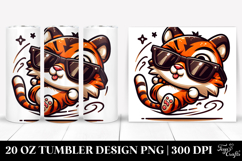 silly Tiger with Oversized Sunglasses.20 Oz Tumbler Product Image 1