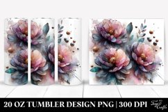 Abstract Glossy Peonies | 20 Oz Tumbler Product Image 1