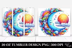 Colorful Whimsical Moon | 20 Oz Tumbler Product Image 1