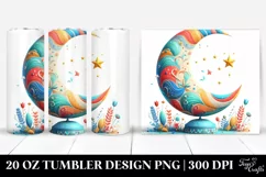 Colorful Whimsical Moon | 20 oz Tumbler Product Image 1
