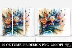 Abstract Wooden Orchid | 20 Oz Tumbler Product Image 1