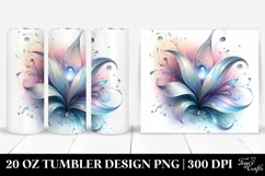 Abstract Shiny Snowdrop, Transparent 20 Oz Tumbler Product Image 1