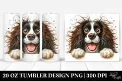 Colorful Funny Springer Spaniel | 20 oz Tumbler Product Image 1