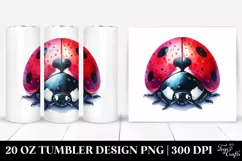 Colorful Ladybug Clipart 20 Oz Tumbler Product Image 1