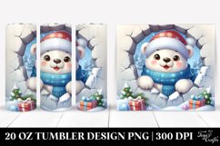Cute Baby Polar Bear Clipart 20 Oz Tumbler Product Image 1