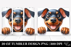Crazy Baby Doberman Design | 20 Oz Tumbler Product Image 1