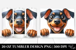 Crazy Baby Doberman Design | 20 Oz Tumbler Product Image 1