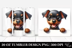 Colorful Funny Doberman Pinscher | 20 oz Tumbler Product Image 1