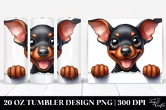 Crazy Baby Doberman Design | 20 Oz Tumbler Product Image 1