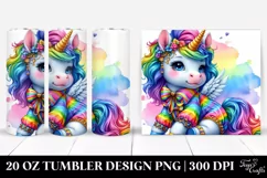 Vibrant Cute Baby Unicorn Dressed | 20 oz Tumbler Product Image 1