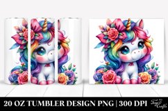 Vibrant Cute Baby Unicorn Dressed | 20 oz Tumbler Product Image 1