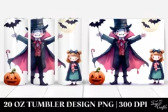 Watercolor Halloween Vampire Tumbler Product Image 1