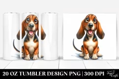 Colorful Funny Bloodhound | 20 oz Tumbler Product Image 1