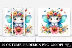 Cute Cat Flower Crown | 20 oz Tumbler Product Image 1